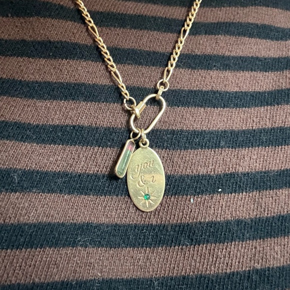 Solid 14k Gold Watermelon Tourmaline Pendant - Picture 3 of 4